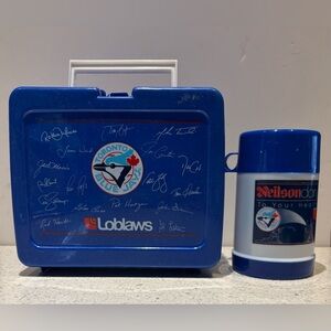 Vintage 1990’s Toronto Blue Jays Loblaws x Schneiders Lunch Box & Thermos Set